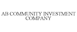AB COMMUNITY INVESTMENT COMPANY