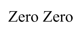 ZERO ZERO