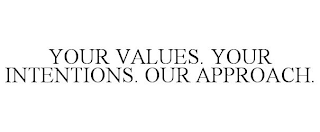 YOUR VALUES. YOUR INTENTIONS. OUR APPROACH.