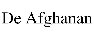 DE AFGHANAN