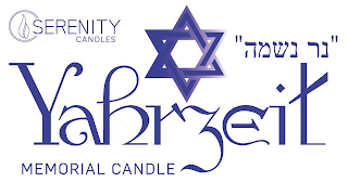 SERENITY CANDLES YAHRZEIT MEMORIAL CANDLE