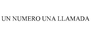 UN NUMERO UNA LLAMADA