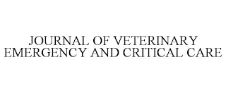 JOURNAL OF VETERINARY EMERGENCY AND CRITICAL CARE