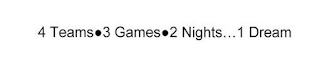 4 TEAMS · 3 GAMES · 2 NIGHTS...1 DREAM