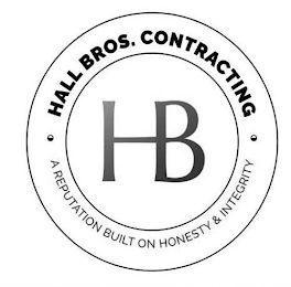 HB HALL BROS. CONTRACTING A REPUTATION BUILT ON HONESTY & INTEGRITY