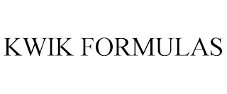 KWIK FORMULAS