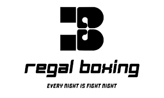 RB REGAL BOXING EVERY NIGHT IS FIGHT NIGHT