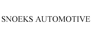 SNOEKS AUTOMOTIVE