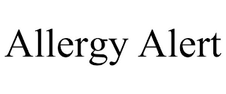ALLERGY ALERT