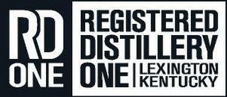 RD ONE REGISTERED DISTILLERY ONE LEXINGTON KENTUCKY