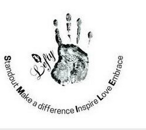 STANDOUT MAKE A DIFFERENCE INSPIRE LOVE EMBRACE LEFTY