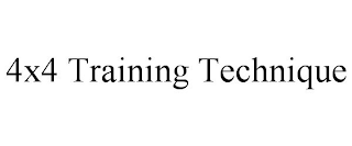 4X4 TRAINING TECHNIQUE