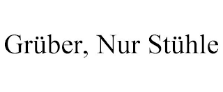 GRÜBER, NUR STÜHLE