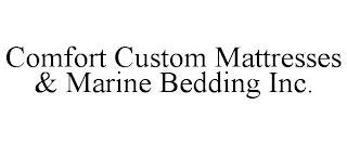 COMFORT CUSTOM MATTRESSES & MARINE BEDDING INC.