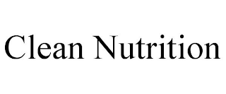 CLEAN NUTRITION