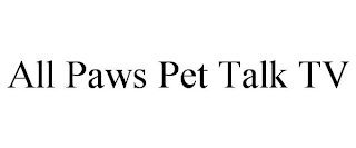 ALL PAWS PET TALK TV