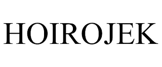 HOIROJEK