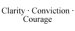 CLARITY · CONVICTION · COURAGE