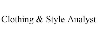 CLOTHING & STYLE ANALYST