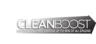 CLEANBOOST NATURAL ENZYMES REMOVE UP TO 96% OF ALLERGENS*