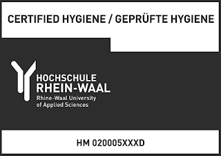 CERTIFIED HYGIENE / GEPRÜFTE HYGIENE HOCHSCHULE RHEIN-WAAL RHINE-WAAL UNIVERSITY OF APPLIED SCIENCES HM 020005XXXD