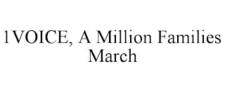1VOICE, A MILLION FAMILIES MARCH