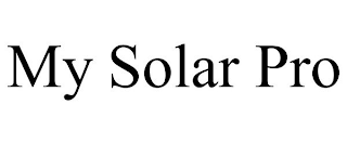 MY SOLAR PRO