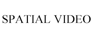 SPATIAL VIDEO