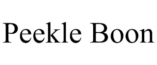 PEEKLE BOON