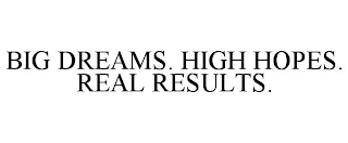 BIG DREAMS. HIGH HOPES. REAL RESULTS.