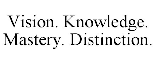 VISION. KNOWLEDGE. MASTERY. DISTINCTION.