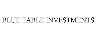 BLUE TABLE INVESTMENTS