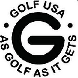 G GOLF USA AS GOLF AS IT GETS