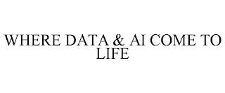 WHERE DATA & AI COME TO LIFE