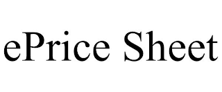 EPRICE SHEET