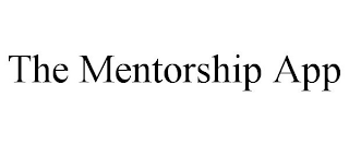 THE MENTORSHIP APP