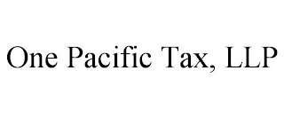 ONE PACIFIC TAX, LLP