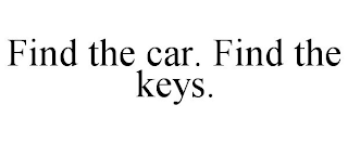 FIND THE CAR. FIND THE KEYS.