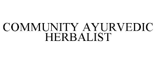 COMMUNITY AYURVEDIC HERBALIST