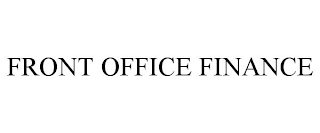 FRONT OFFICE FINANCE