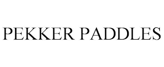 PEKKER PADDLES