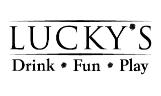 LUCKY'S DRINK · FUN · PLAY