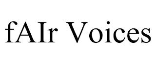 FAIR VOICES