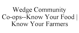 WEDGE COMMUNITY CO-OPS--KNOW YOUR FOOD | KNOW YOUR FARMERS