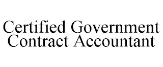 CERTIFIED GOVERNMENT CONTRACT ACCOUNTANT