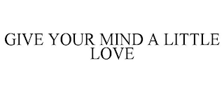 GIVE YOUR MIND A LITTLE LOVE