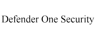 DEFENDER ONE SECURITY