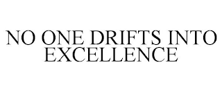 NO ONE DRIFTS INTO EXCELLENCE