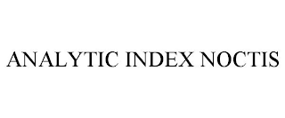 ANALYTIC INDEX NOCTIS