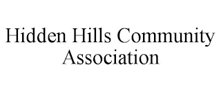 HIDDEN HILLS COMMUNITY ASSOCIATION